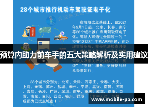预算内助力前车手的五大策略解析及实用建议